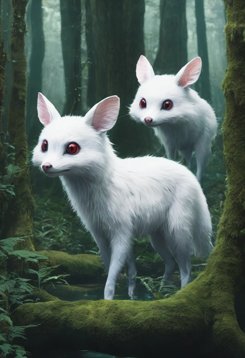 Fictional Unidentified Creatures in the Deep Forest。That&#39;s horrible。feel ill。high resolution。delicately。Attack。