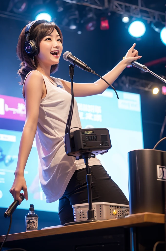 Female announcer