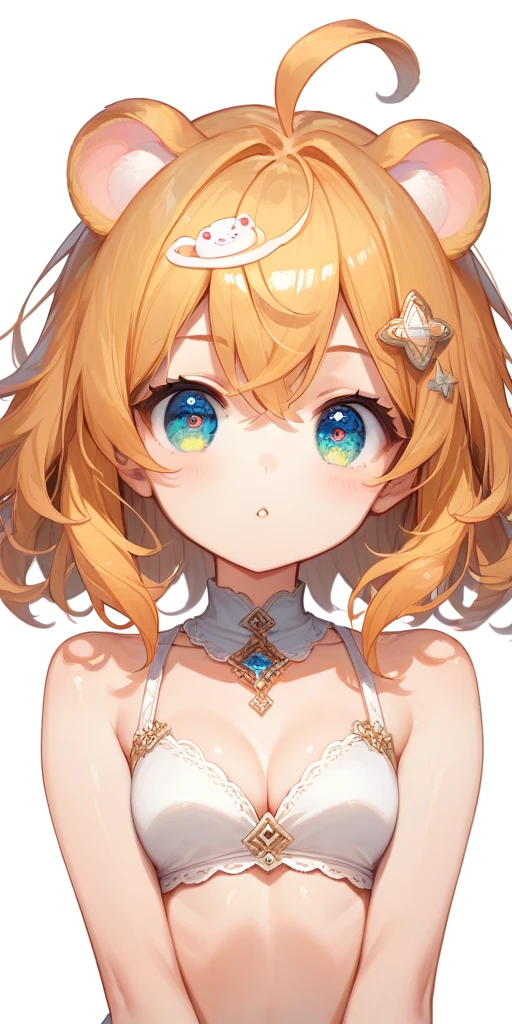 score_9, score_8_up, score_7_up,source_anime, high res image,masterpiece,best quality,girl,cute face, hamster ears, clear skin, Butter on the head, shiny hair,ultra detailed eyes,simple background,