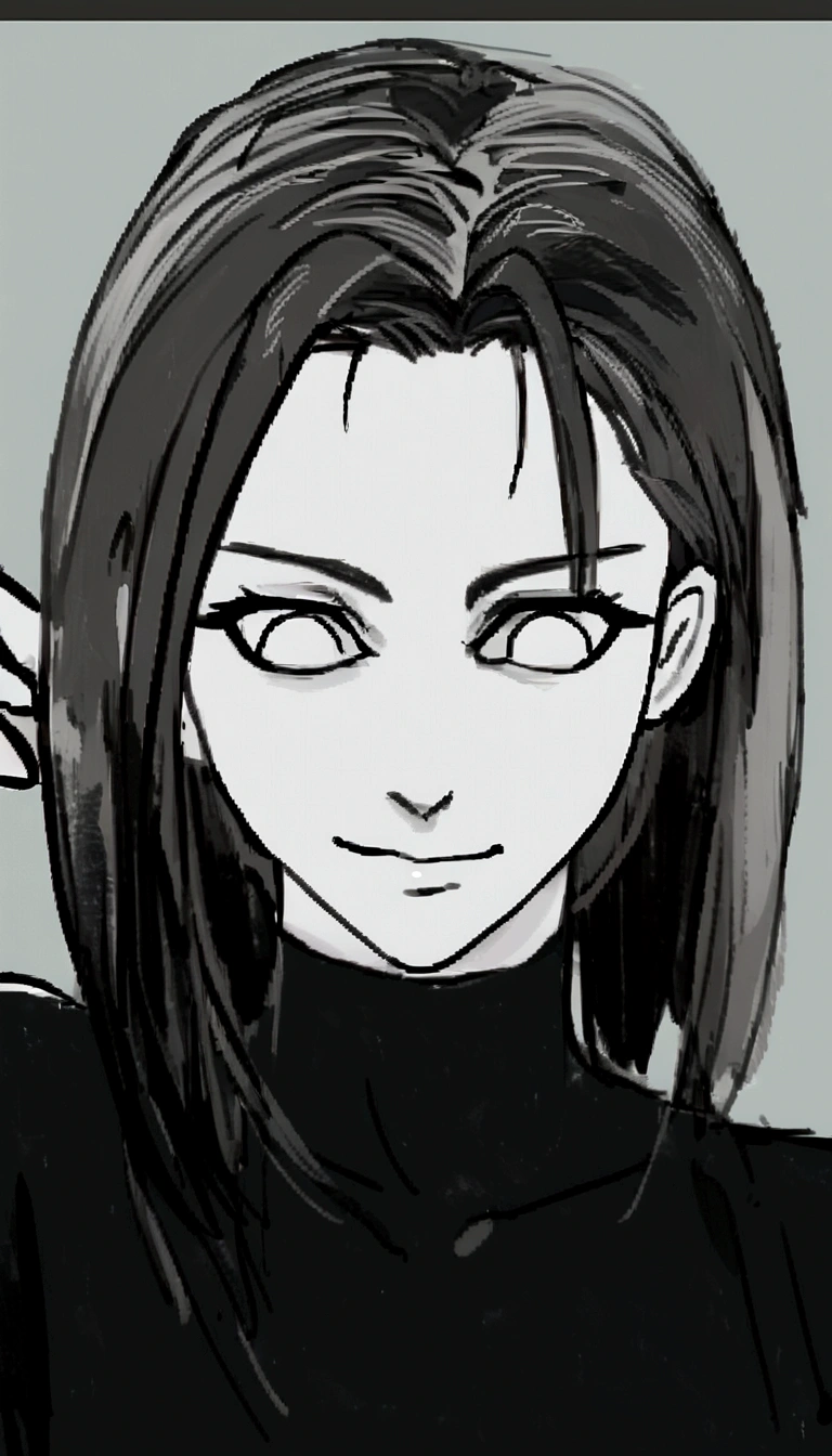 girl, black hair, short hair