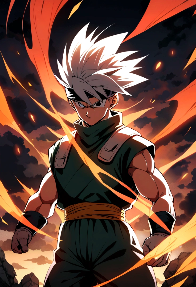 Kakashi with dragon ball style 