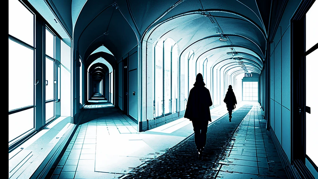 generate an image of the corridor called An Endless Nightmare