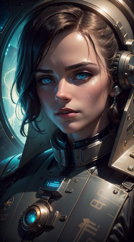 (Best quality,4K,8K,A high resolution,Masterpiece:1.2),(Realistic,Photorealistic,photo-realistic:1.37),Astronaut,Steam punk,film-noir,Otherworldly,Vivid colors,Dreamlike,Sci-fi,subtly lit,Atmospheric,view of the cosmos,Steam-powered machinery,Ethereal,hauntingly beautiful,Moody shadows,Retro-futuristic technology,Starlight fog,exploration,Adventure,Mystery,Galactic environment,exalted,Isolated heroine,Interstellar Travel,dramatic contrast,distant planets,Majestic face,Sci-fi fashion,Smoke and fog effects,contrasting textures,Timeless beauty