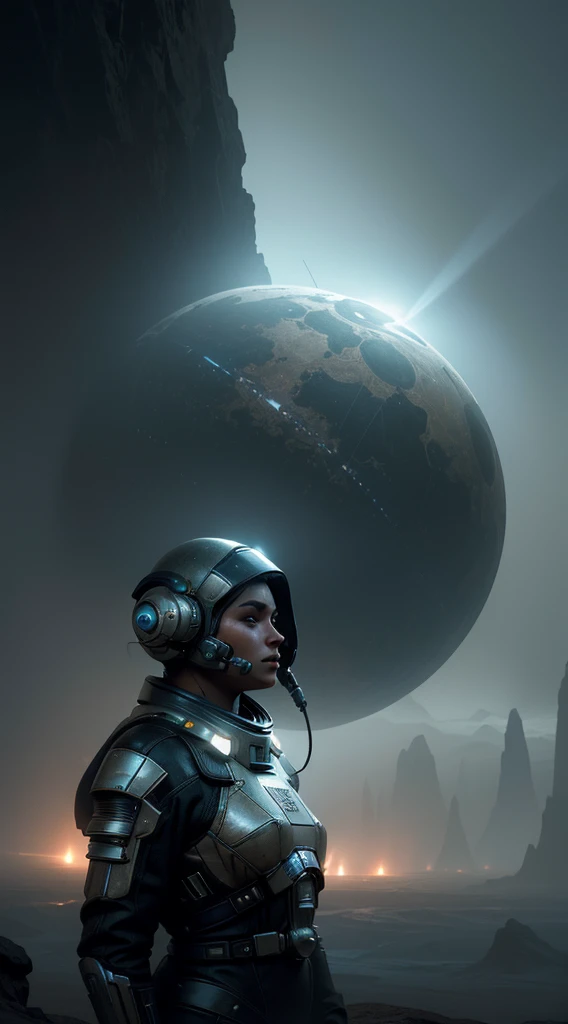 (Best quality,4K,8K,A high resolution,Masterpiece:1.2),(Realistic,Photorealistic,photo-realistic:1.37),Astronaut,Steam punk,film-noir,Otherworldly,Vivid colors,Dreamlike,Sci-fi,subtly lit,Atmospheric,view of the cosmos,Steam-powered machinery,Ethereal,hauntingly beautiful,Moody shadows,Retro-futuristic technology,Starlight fog,exploration,Adventure,Mystery,Galactic environment,exalted,Isolated heroine,Interstellar Travel,dramatic contrast,distant planets,Majestic face,Sci-fi fashion,Smoke and fog effects,contrasting textures,Timeless beauty