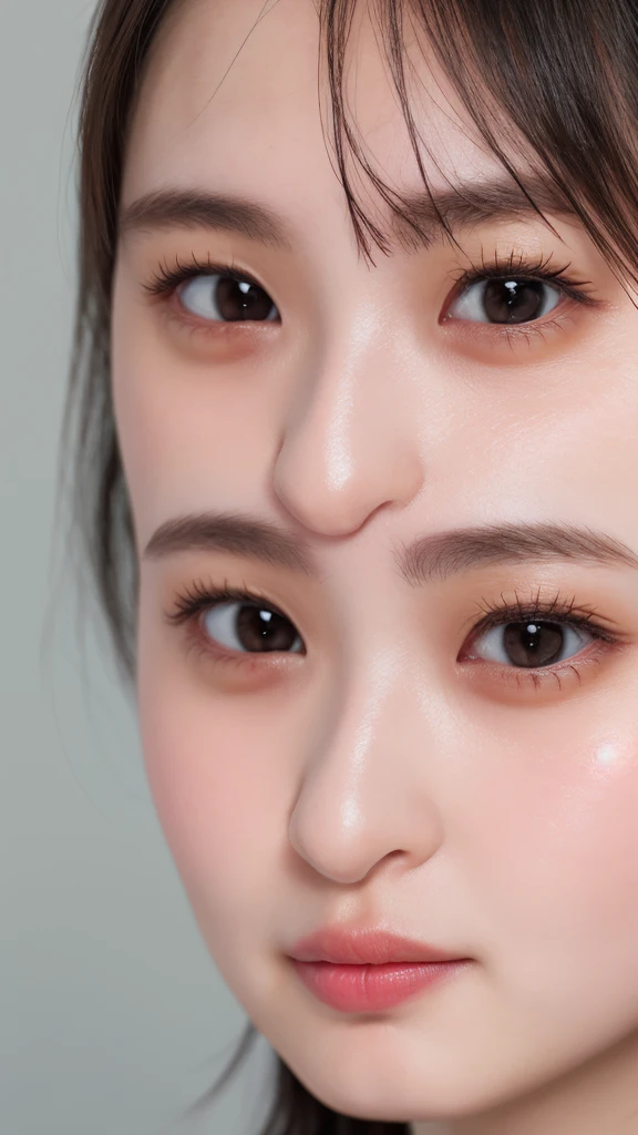 (((Ultra-high resolution、close、Cute Japanese Woman)))、顔のUltra-high resolutionクローズアップ画像を作成してください。
Long, straight black hair frames her face。
So that every single hair is clearly visible、Depicts subtle color changes depending on the amount of light hitting the subject。
The skin is white and smooth、Has a natural glow。
Fine skin texture、Representing the fine details of pores。
amountや頬に薄い赤みがある部分を詳細に。
The eyes are almond-shaped and dark brown.。
Fine details of the iris、Depicts color gradations and patterns。
Long, natural-looking eyelashes, each and every one visible。
Well-groomed eyebrows、indivual々The hair is clearly visible。
Light reflects off into the eyes、Create small highlights。
noseは繊細で、nose孔の細かいディテールがある。
Lips are plump and naturally pink。
Depicts the fine lines and soft curves of the lips。
Shiny、Accentuate the shape。
Detailed depiction of lip texture。
Particular attention to the depiction of light and shadow。
Soft natural light gently illuminates the face from the front。
amount、nose、Creates a subtle glow on the cheeks。
Shadows are cast softly along the contours of the face、cheekbone、Jaw Curve、noseの側面を強調。
The gloss of her lips reflects the light faintly.、Emphasizes plump texture。
The shadow of the hair adds depth and dimension.、indivual々The hair shines in the light。
The background is simple and blurred.、Focus on the face。
In the highest quality、Representing the utmost detail。
Negative prompts:
Noisy Images、Low resolution、Avoid blurry detaily hair is messy、Avoid unnatural hair textures。
Skin is unnaturally smooth、Avoid overly processed skin images。
Pores are invisible、Avoid products that have lost their skin texture。
Flat iris、Avoid those that lack detailed information。
short lashes、Avoid unnaturally thin eyebrows。
Light reflects off into the eyesていない、Avoid those with expressionless eyes。
noseのディテールが欠けているものは避ける。
Dry lips、Avoid unnatural colors。
Lip texture is not visible、Avoid non-shiny items。
Poor balance of light and shadow、Avoid evenly lit faces。
amount、nose、Avoid products that don't have a glow on your cheeks.。
cheekboneやJaw Curveが強調されていないものは避ける。
The shadow of the hair is shallow、Avoid things that lack volume。
The background is complicated、Avoid images where the face is not in focus。