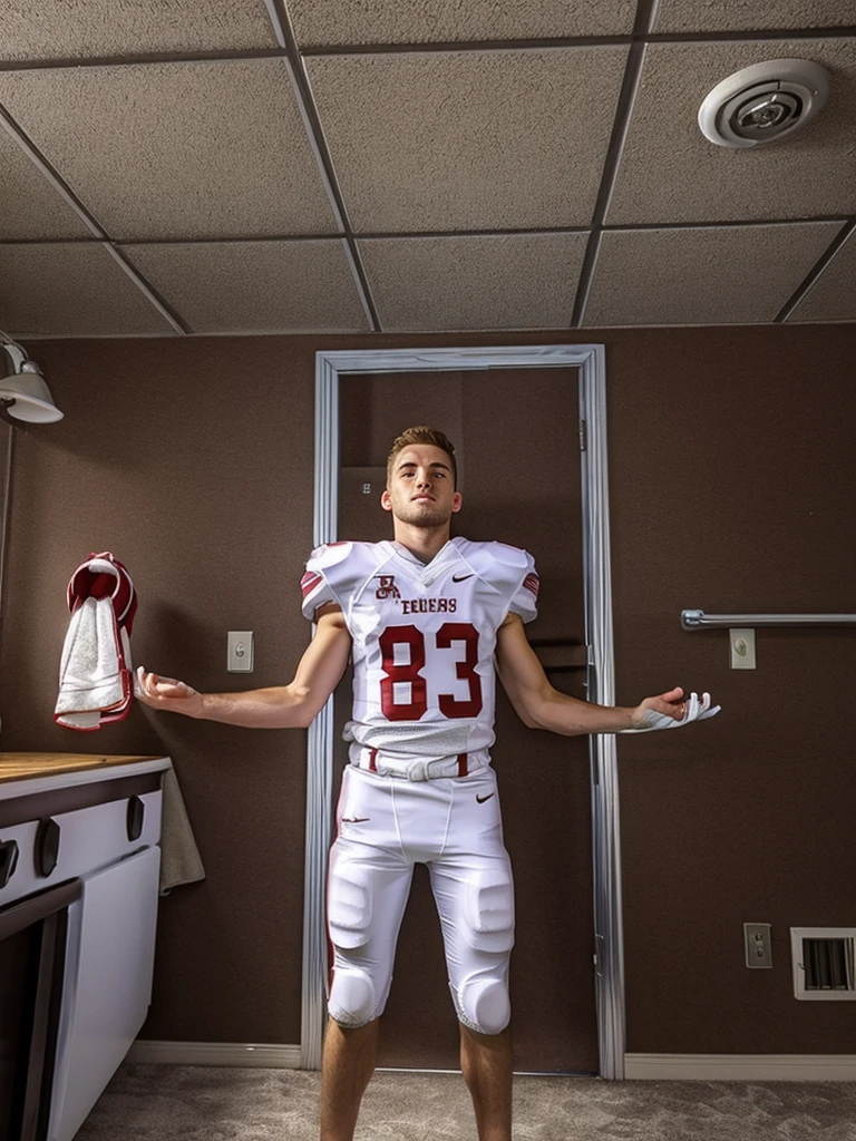 White male Football player 