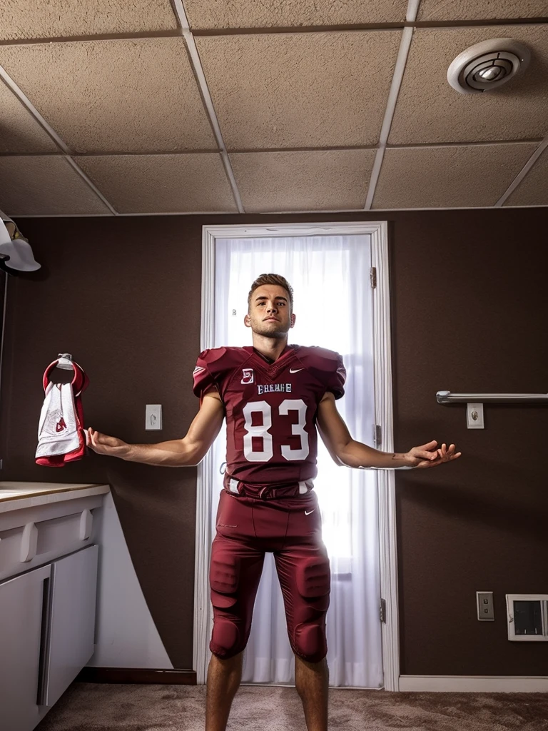 White male Football player 