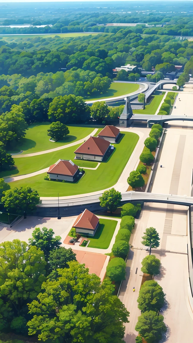 Public park, high-resolution details
