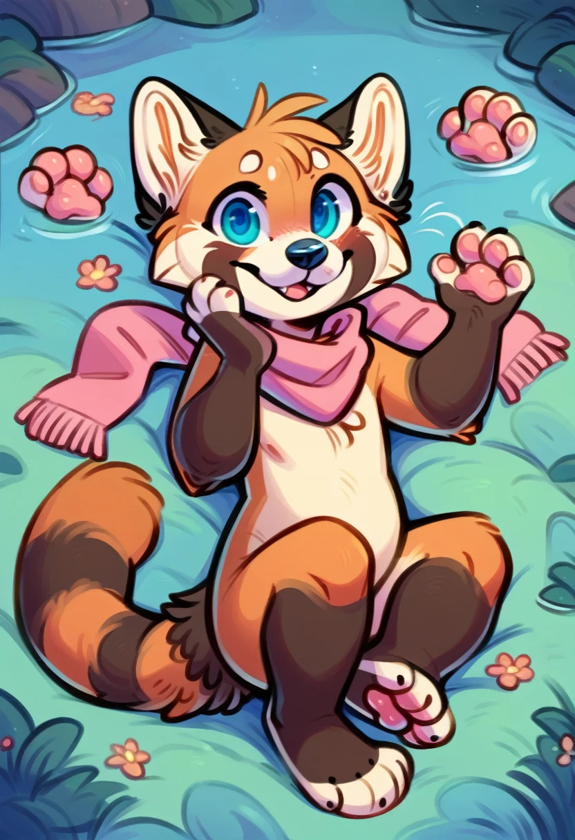 plushieStyle, best quality, masterpiece, high res, absurd res, solo, furry, anthro, (fox:1), looking at viewer, (genki eyes, (eyes closed)), nude, plushie, stitching, sewing, paw hands, paw feet, paws, looking at viewer, simple background, watercolour painting, painting, knot, anus, cum, plushie humping