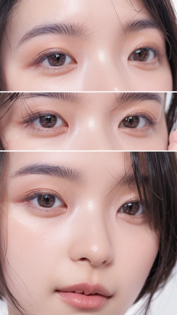 (((Ultra-high resolution、close、Cute Japanese Woman)))、顔のUltra-high resolutionクローズアップ画像を作成してください。
Long, straight black hair frames her face。
So that every single hair is clearly visible、Depicts subtle color changes depending on the amount of light hitting the subject。
The skin is white and smooth、Has a natural glow。
Fine skin texture、Representing the fine details of pores。
amountや頬に薄い赤みがある部分を詳細に。
The eyes are almond-shaped and dark brown.。
Fine details of the iris、Depicts color gradations and patterns。
Long, natural-looking eyelashes, each and every one visible。
Well-groomed eyebrows、indivual々The hair is clearly visible。
Light reflects off into the eyes、Create small highlights。
noseは繊細で、nose孔の細かいディテールがある。
Lips are plump and naturally pink。
Depicts the fine lines and soft curves of the lips。
Shiny、Accentuate the shape。
Detailed depiction of lip texture。
Particular attention to the depiction of light and shadow。
Soft natural light gently illuminates the face from the front。
amount、nose、Creates a subtle glow on the cheeks。
Shadows are cast softly along the contours of the face、cheekbone、Jaw Curve、noseの側面を強調。
The gloss of her lips reflects the light faintly.、Emphasizes plump texture。
The shadow of the hair adds depth and dimension.、indivual々The hair shines in the light。
The background is simple and blurred.、Focus on the face。
In the highest quality、Representing the utmost detail。
Negative prompts:

Noisy Images、Low resolution、Avoid blurry detaily hair is messy、Avoid unnatural hair textures。
Skin is unnaturally smooth、Avoid overly processed skin images。
Pores are invisible、Avoid products that have lost their skin texture。
Flat iris、Avoid those that lack detailed information。
short lashes、Avoid unnaturally thin eyebrows。
Light reflects off into the eyesていない、Avoid those with expressionless eyes。
noseのディテールが欠けているものは避ける。
Dry lips、Avoid unnatural colors。
Lip texture is not visible、Avoid non-shiny items。
Poor balance of light and shadow、Avoid evenly lit faces。
amount、nose、Avoid products that don&#39;t have a glow on your cheeks.。
cheekboneやJaw Curveが強調されていないものは避ける。
The shadow of the hair is shallow、Avoid things that lack volume。
The background is complicated、Avoid images where the face is not in focus。