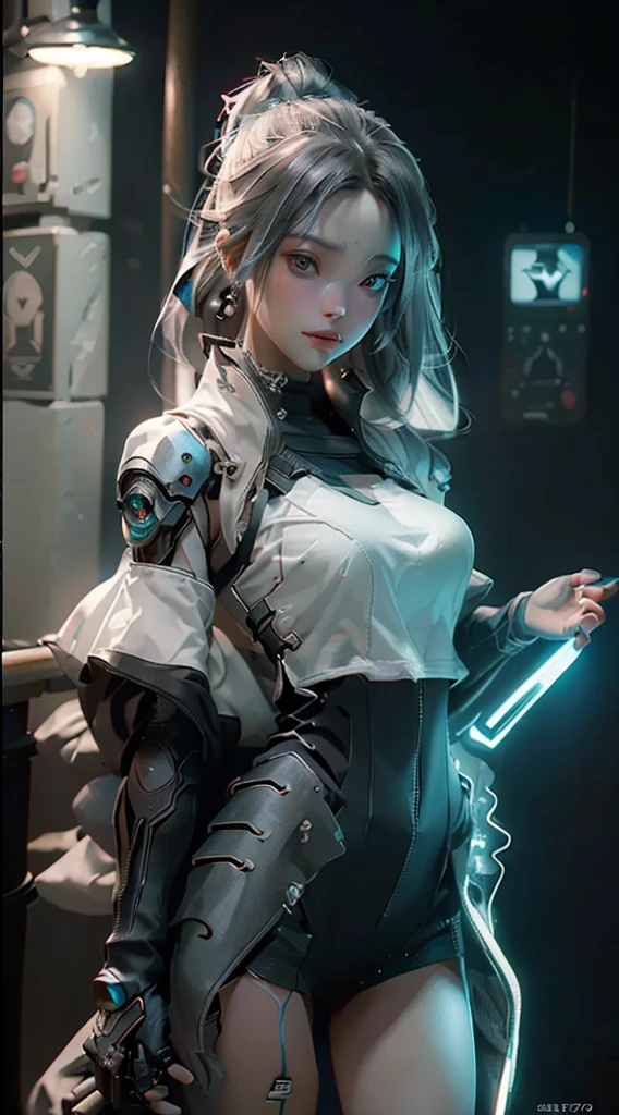 ((Highest quality)), ((masterpiece)), (detailed:1.4), 3d, Beautiful cyberpunk woman image,High resolution (High Dynamic Range),Ray Tracing,NVIDIA,Super Resolution,Unreal 5,Scattered beneath the surface,PBR Texturing,Post-processing,Anisotropic Filtering,Depth of written boundary,Maximum clarity and sharpness,Multilayer Texture,Albedo and Specular Maps,Surface Shading,Accurate simulation of light-matter interactions,Perfect proportions,Octane Rendering,Two-tone lighting,wide aperture,Low ISO,White balance,Three-part method,8K RAW,