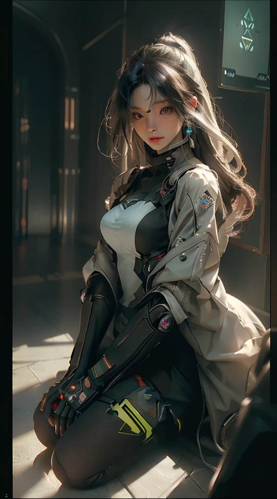 ((Highest quality)), ((masterpiece)), (detailed:1.4), 3d, Beautiful cyberpunk woman image,High resolution (High Dynamic Range),Ray Tracing,NVIDIA,Super Resolution,Unreal 5,Scattered beneath the surface,PBR Texturing,Post-processing,Anisotropic Filtering,Depth of written boundary,Maximum clarity and sharpness,Multilayer Texture,Albedo and Specular Maps,Surface Shading,Accurate simulation of light-matter interactions,Perfect proportions,Octane Rendering,Two-tone lighting,wide aperture,Low ISO,White balance,Three-part method,8K RAW,