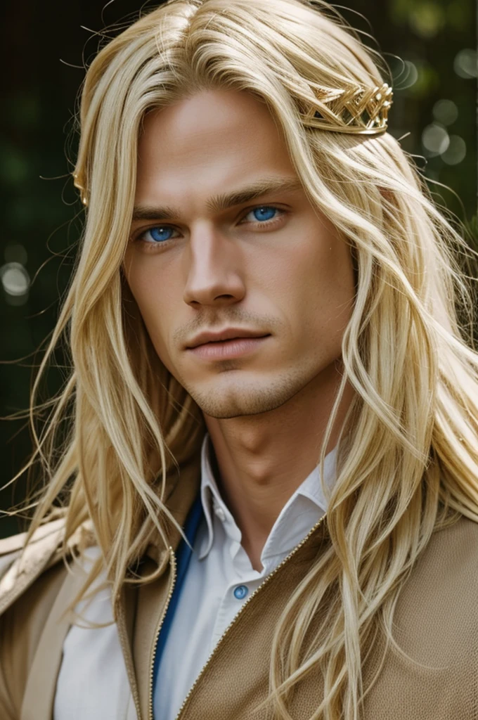 A blond, blue-eyed king