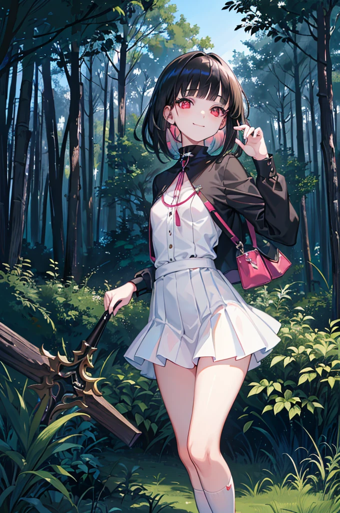 masterpiece, best quality, 1girl, solo, (((open overall))),no underwear,no pants,standing, bare shoulders, (navel), sideboobs, brown hair, red eyes, white collar, crop top, white pantyhose <lora:kiritan:1:MIDD>