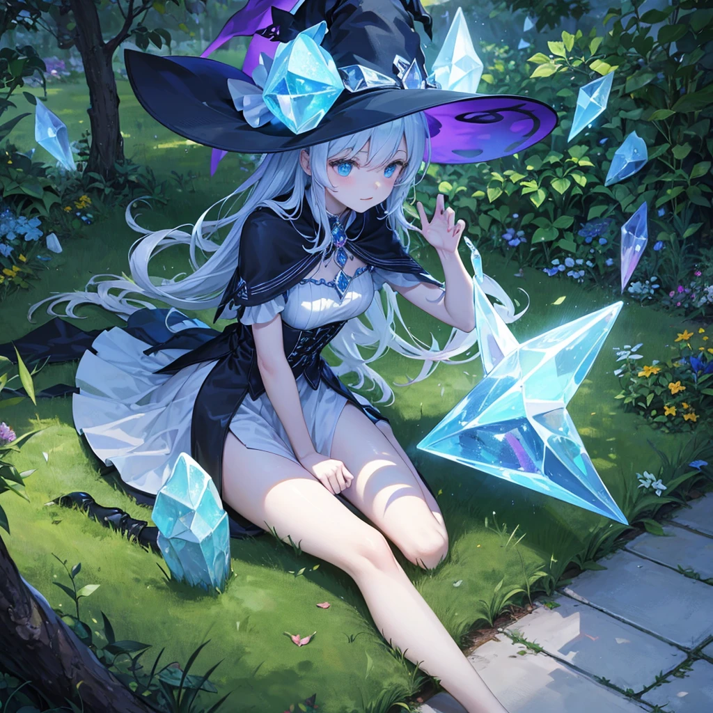 witch(garden My own sculpture(crystal hologram)Carving)