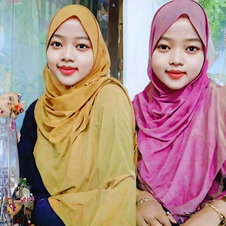 (masterpiece, best quality:1.2), 1girl, solo, indonesian woman wearing hijab