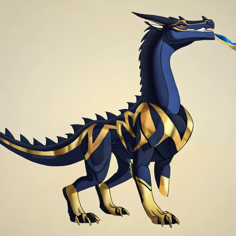 a dragon with a black and gold body, male dragon, dragon dinosaur hybrid, full body dragon concept, digital art, male anthro dragon,