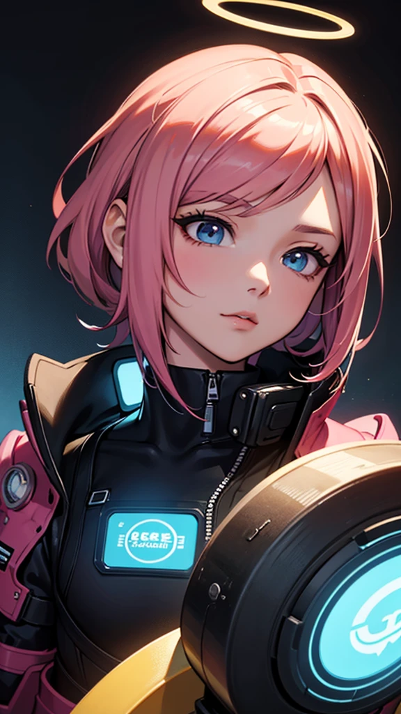 
a close up of a person with a halo on their head, cyberpunk art by Yuumei, pixiv contest winner, fantasy art, digital art on pixiv, anime art wallpaper 4 k, anime art wallpaper 4k, anime art wallpaper 8 k, ross tran style, 4 k manga wallpaper, beautiful anime artwork, ross tran!!!, digital anime art