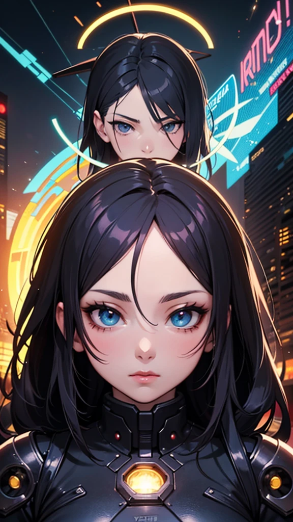 
a close up of a person with a halo on their head, cyberpunk art by Yuumei, pixiv contest winner, fantasy art, digital art on pixiv, anime art wallpaper 4 k, anime art wallpaper 4k, anime art wallpaper 8 k, ross tran style, 4 k manga wallpaper, beautiful anime artwork, ross tran!!!, digital anime art