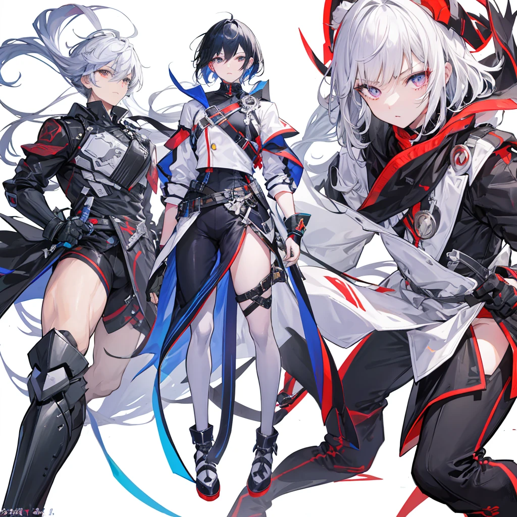 Character design, full body, good looking, musclr man, man, male, Vtuber, white background