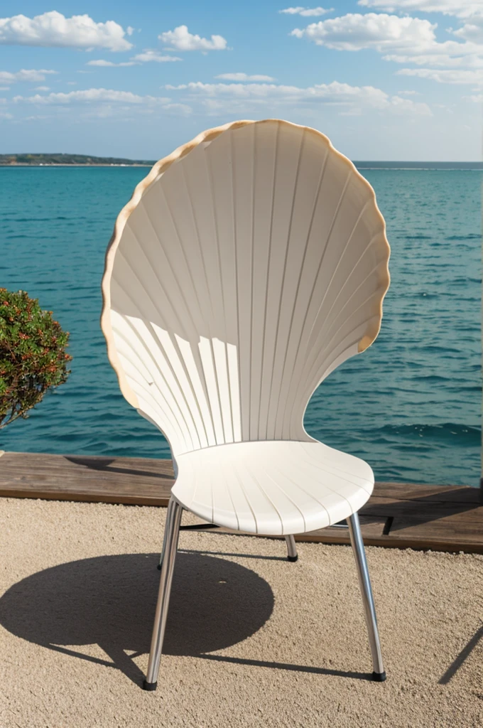 Chair in the shape of a sea shell