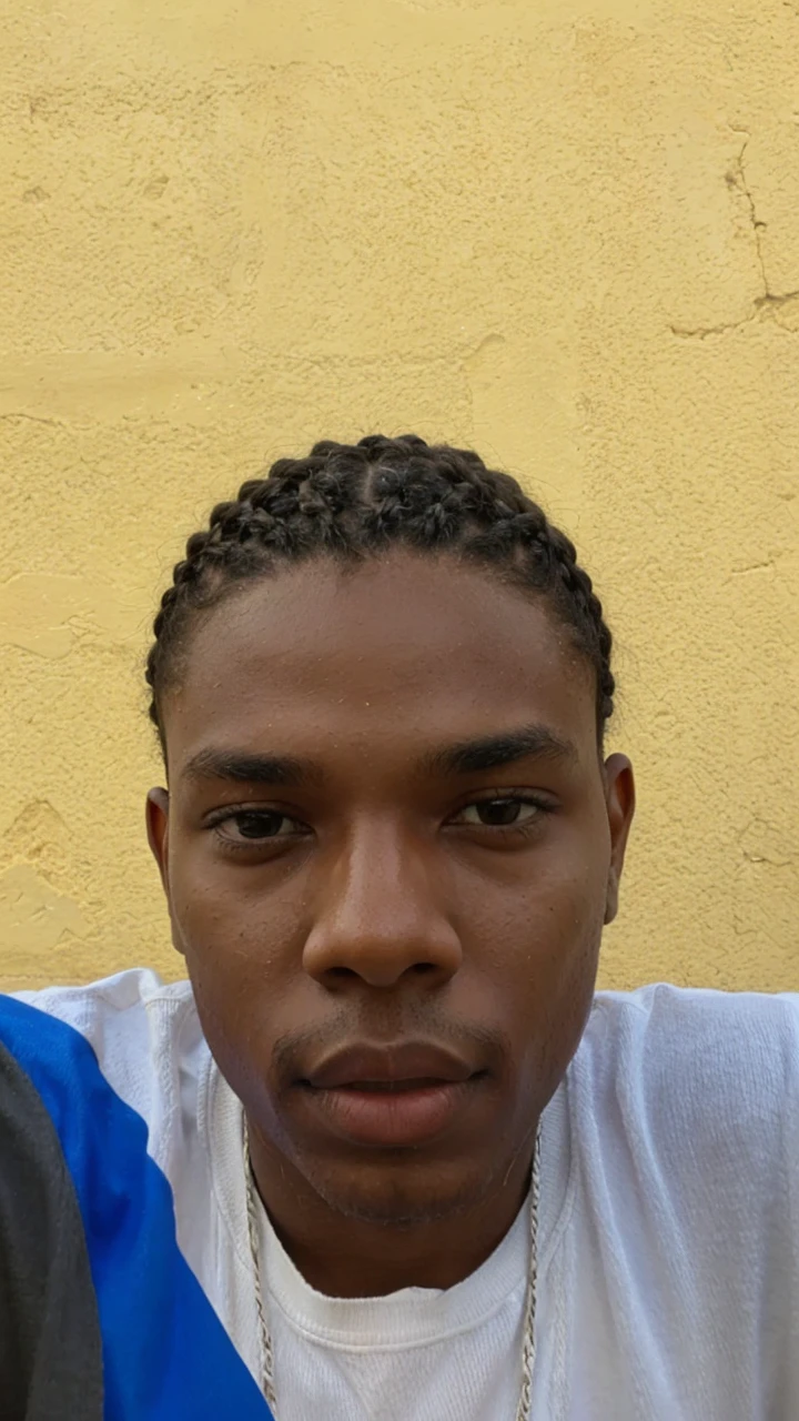 Young man with braids