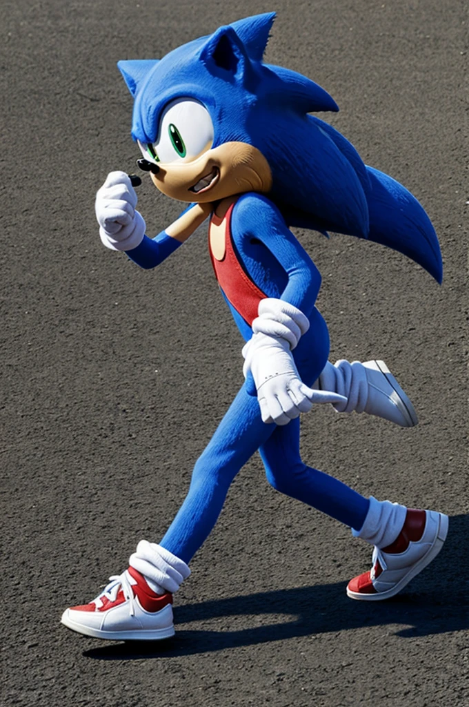 Sonic doing the moonwalk