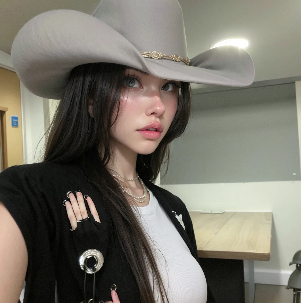 blonde woman with long hair and piercings posing for a photo, with white long hair, with long white hair, perfect white haired girl, ava max, tifa lockhart with white hair, pale porcelain white skin, anime girl in real life, with white hair, extremely light blonde hair, very light blonde hair, with long blonde hair, her hair is white