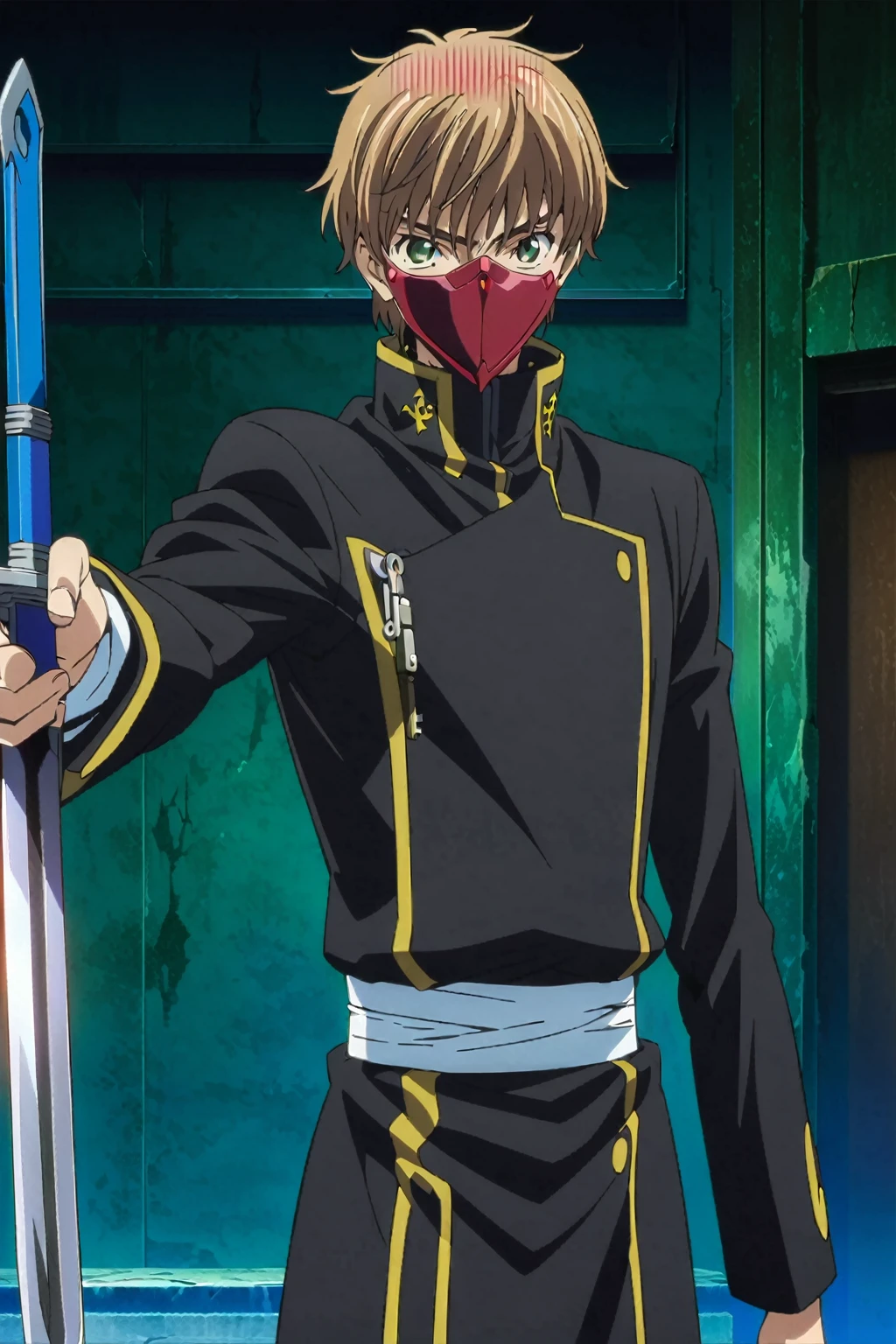 (Ultra-detailed illustrations:1.2),Anime image of a man holding a sword in his hand, Key Visual, okita sougo, Unlimited Blade Works, Key Art, Key Art anime sharp focus, Key Anime Art, Official Art, Anime Fencer, Official anime stills, sougo okita, anime Key Visual”, makoto kano, hijikata toushirou of gintama