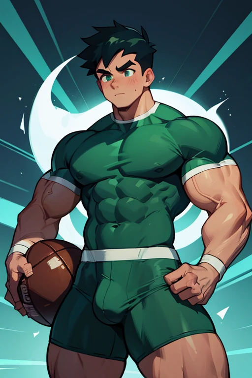 Danny Phantom, ghost, hypnosis, jock, conversion, locker room, hyper muscles, jockstrap, bro, meathead, hypnotized, brainwashed, brainwashing, big dumb jock, football. Danny Fenton is hypnotized by Dash to become another dumb football jock bro. Glowing green eyes. Hyper crotch bulge. Big biceps. Big triceps. Big traps. Broad shoulders. Big meaty pecs. Big thighs. Thick glutes. Football team assimilation.