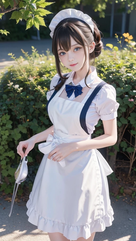 🎨 Model: MeinaMix V8 🔍 Keywords: apron, blue eyes, Garter, Composition anime girl shows charming charm, Maid uniform, Reality, Highly realistic photos taken with a Canon camera, Very high quality and high definition
