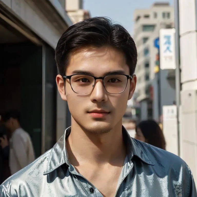 Aaraf wearing a white shirt and necklace stood in front of a bush., Haraf man looking at camera, perfect has a round face, A well-maintained model., Southeast Asian man with a round face, 3-D profile picture, 8K, 45,000,000 pixcls, realistic light colors, beautiful young asian man, charming anime,  Comfortable pose, Anime Asian man in real life, attractive handsome man, young asian man, Russian mixed with Japanese, perfect body, Freestyle photo of a handsome young man, beautiful asian man, The character is in her natural pose., Handsome Chad Chin, South Korean man, 2 8 years, 2 7 years, 