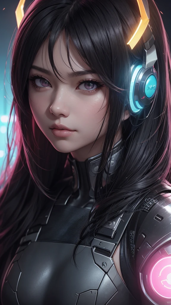 
a close up of a person with a halo on their head, cyberpunk art by Yuumei, pixiv contest winner, fantasy art, digital art on pixiv, anime art wallpaper 4 k, anime art wallpaper 4k, anime art wallpaper 8 k, ross tran style, 4 k manga wallpaper, beautiful anime artwork, ross tran!!!, digital anime art