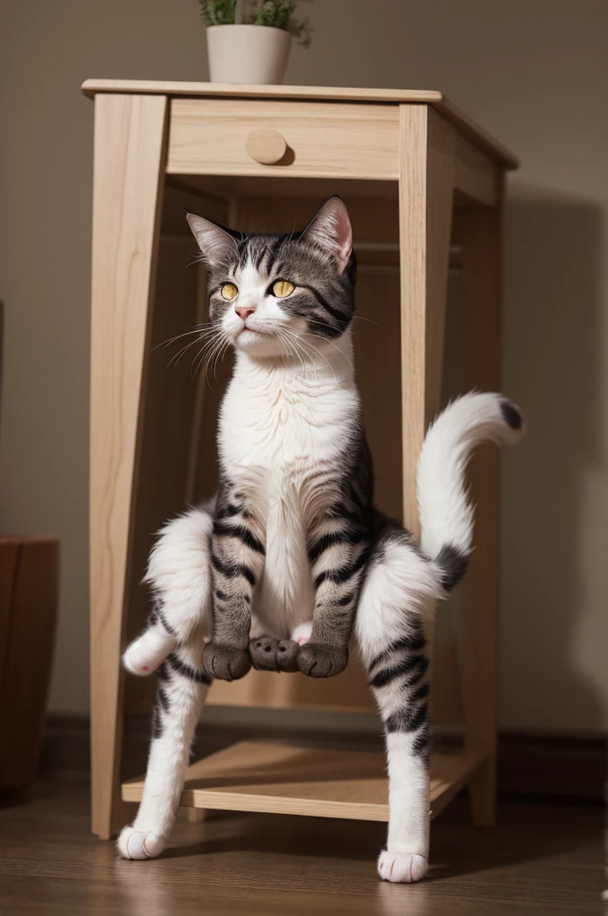 An animal cat with a human body