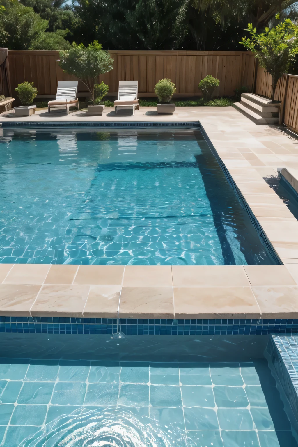 Water texture and blue pool tiles