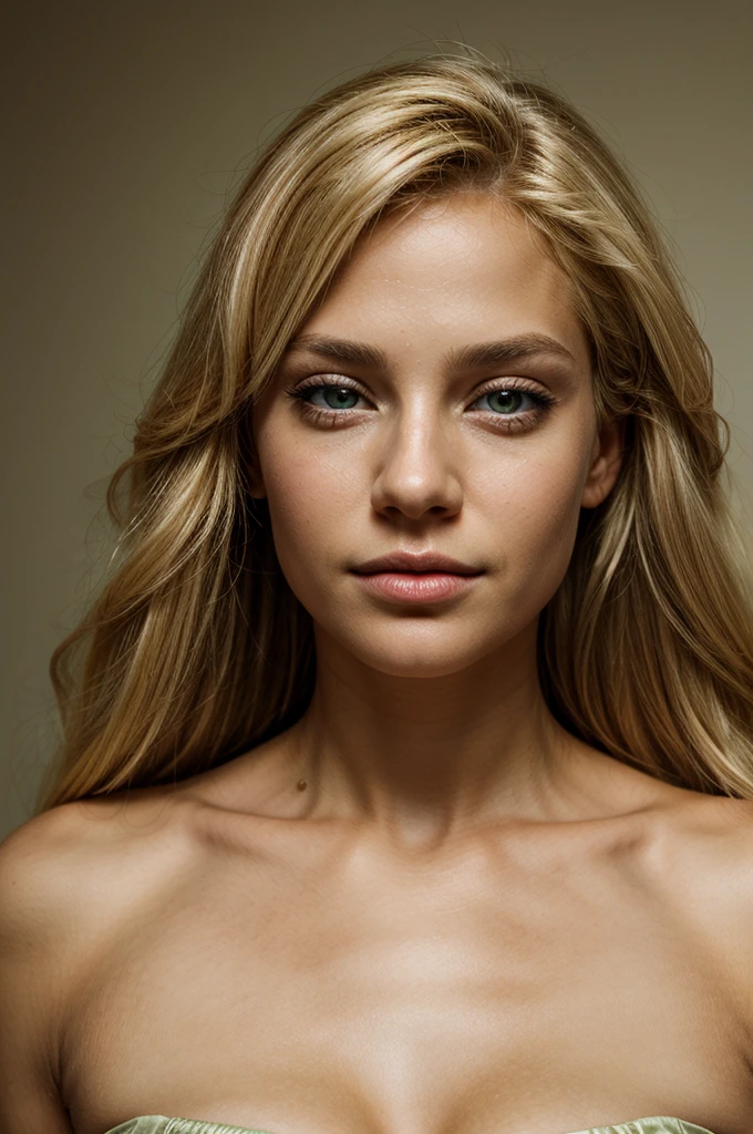 blond hair woman 12 years latino ameriquaine lip luscious light green eyes ultra realistic