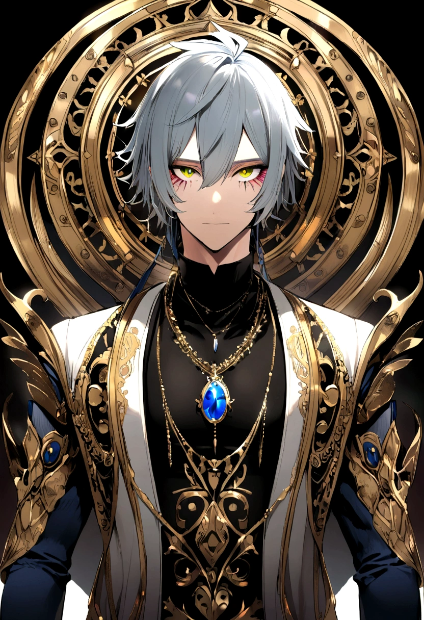 1 men, mascara do anonymous, 1 R15 rifle, with gold necklace, pendant with name: Silva