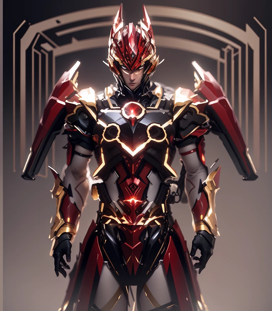 Changed to red crystal as the main color，Some gold appeared
