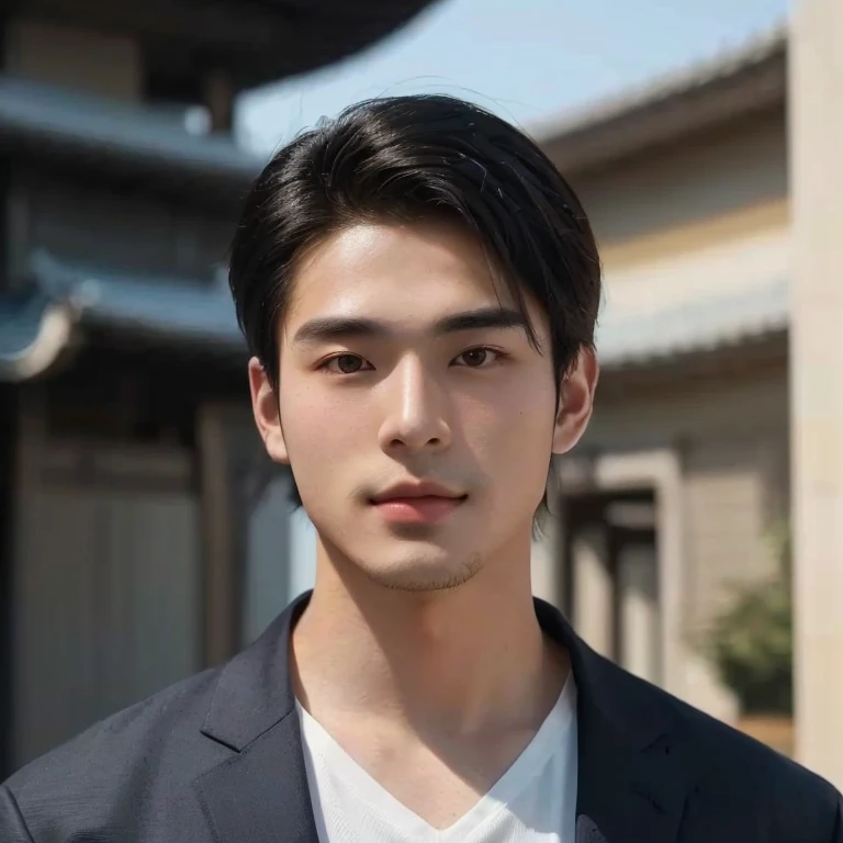 Aaraf wearing a white shirt and necklace stood in front of a bush., Haraf man looking at camera, perfect has a round face, A well-maintained model., Southeast Asian man with a round face, 3-D profile picture, 8K, 45,000,000 pixcls, realistic light colors, beautiful young asian man, charming anime, Comfortable pose, Anime Asian man in real life, attractive handsome man, young asian man, Russian mixed with Japanese, perfect body, Freestyle photo of a handsome young man, beautiful asian man, The character is in her natural pose., Handsome Chad Chin, South Korean man, 2 8 years, 2 7 years,