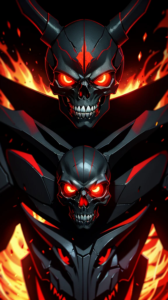 8k, extremely carved, cinema lighting, an angry skull with red eyes, (head only)