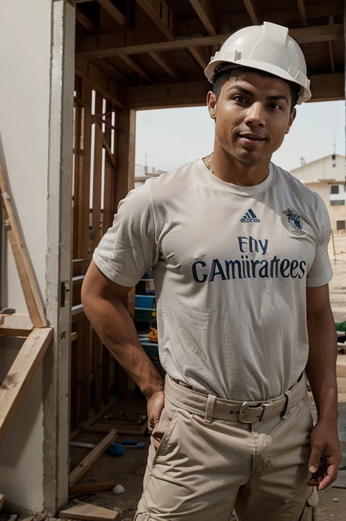 Ronaldo becomes a construction worker