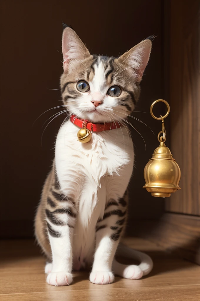 Dutch kitty with a bell around its neck 