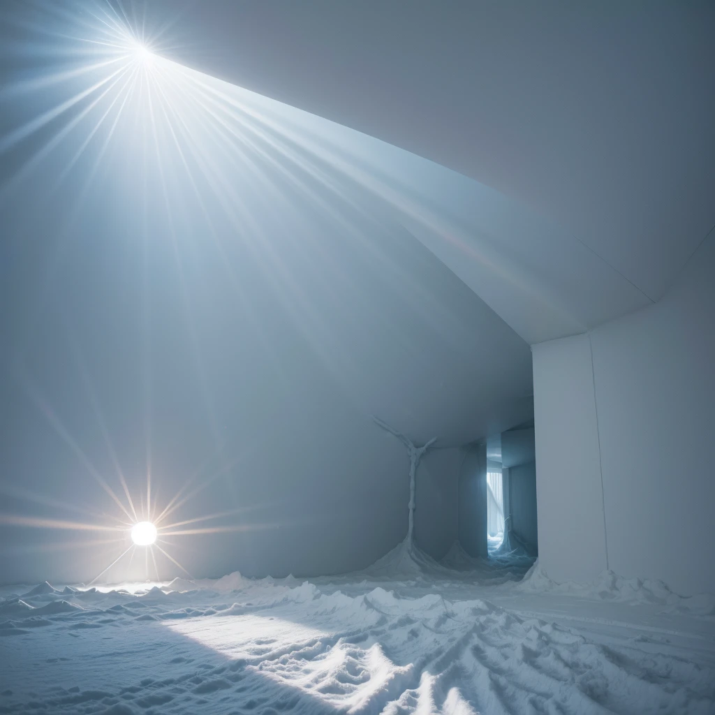 white environment, with light coming from above