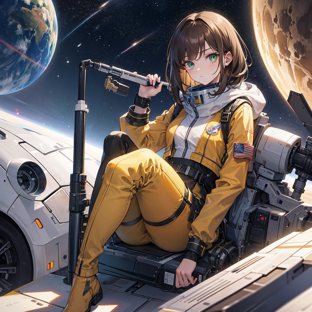 Use real NASA sources for future technology as reference. Year 3042. Roxanne Blackwood, 17, light brown hair and green eyes, slender build, cool. She is standing on Trappist 1e