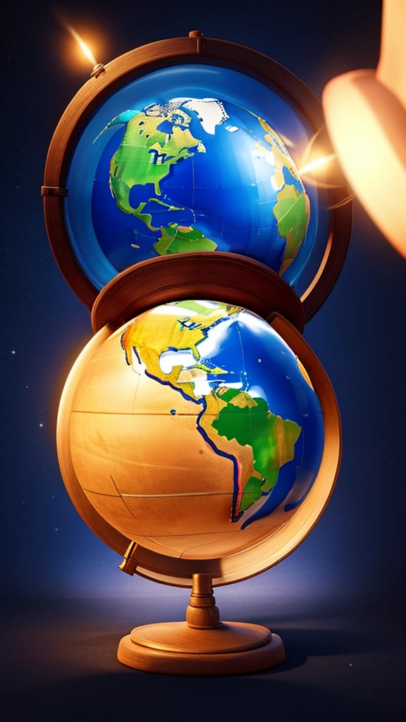Make a globe version of 3 pictures of cultures in the world