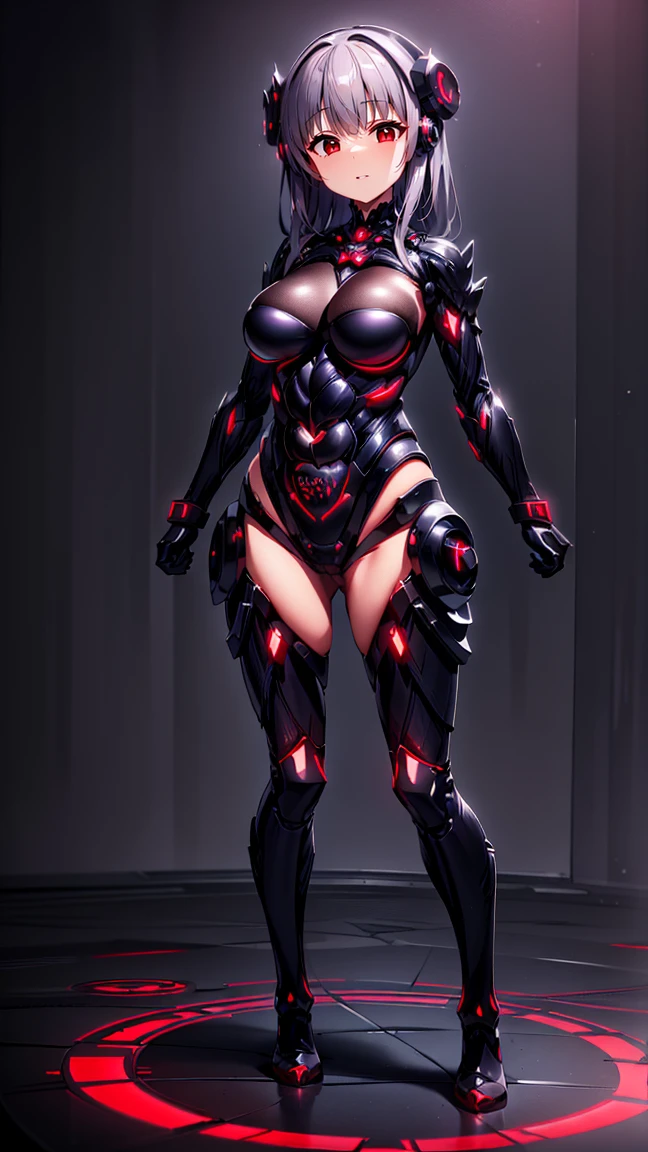 1 Girl,(overload),((Big Tits 1.5)),Silver Hair, Shining crimson eyes,Absurd, brainwashing,Hollow Eyes, Mind Control Devices,((Expressionless,Emotional erasure)), (Black Nano Suit) , Full body portrait,(standing in メカnical box:1.5), (Highest quality、4K、8K、High resolution、Must have:1.2)、Very detailed、(reality、reality的なです、reality的な:1.37)、Ticker、Hyper HD、Studio Lighting、Ultra High Definition Paint、Sharp focus、Physically Based Rendering、Extreme Detail、Professional specifications、Vibrancy and color、Blurred、Sports portrait、landscape、Horror Style、Anime Big Tits、sf、photograph、Concept Artist、Five Fingers, Perfect body, {{{masterpiece}}}, {{{Highest quality}}}, {{Very detailed}}, {shape}, {{Very delicate and beautiful}},Improved cost performance、All Roles、Canon 5D MK4でphotograph、photograph,