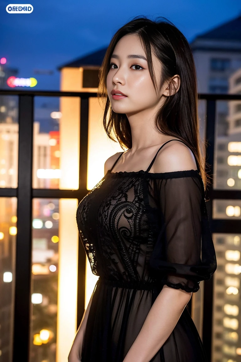 Dark brown hair、Light brown eyes、Japanese actress、 Lady、I am about 40 years old....、(Intricate details:1.2)、(Which is the top????:1.4)、 (Ultra-high resolution:1.2)、Ultra-high resolution、(Finely tuned)、(Detailed facial features)、Hmph、8K resolution、D cup size breasts、Long Hair、Rooftop Bar、Night view、Extravagant space、relax、、,Full body photo、Head to toe shot、Beautiful legs、Camisole dress、Beautiful legs、she, Fashion Hub, Attention to detail, Very detailed, Realistic, Hourglass Shaped Body, Obscene pose,、、私 cry a lot、tears、diagonally from below、please lift your chin、Put your butt against the wall、relaxした表情、Pose of Weakness、(auraroid photo:1.2)、From outside the window、A masterpiece of transparent painting、8K、32k、Highest quality、(Details of both eyes)、1 Girl、elegant、(Loose black dress :1.4)、Night view。(Low Angle、Look up and look at me:1.2)、Hilarious、Looking into the camera、