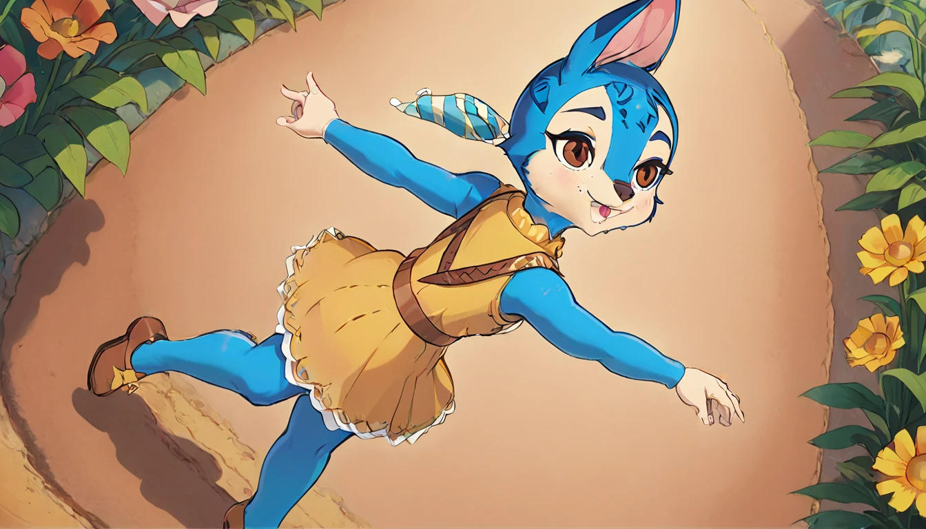 1girl，Artist Name，Egyptian cat，Blue Hair，skin，Keep your mouth shut，Wear，whole body，solo，Standing，猫Tail，Keep your mouth shut，Wear，Looking at the audience,Animal Crossing Furry, Blue Hair, Hair accessories, 黄skin, black eyes, White Dress, Tail, Egyptian Pyramids，mummy，Sunlight，sunny，(masterpiece), ((best quality), Detailed background, masterpiece, best quality, high quality, absurd, The award-winning, professional, Very detailed