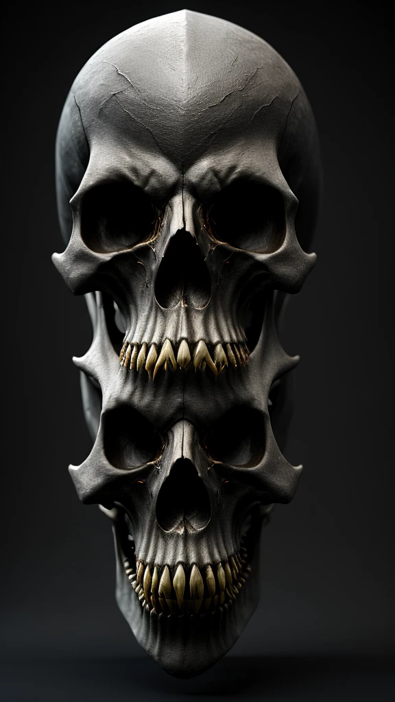 8k, extremely sculpted, cinema lighting, an angry wizard skull with red eyes, (head only)