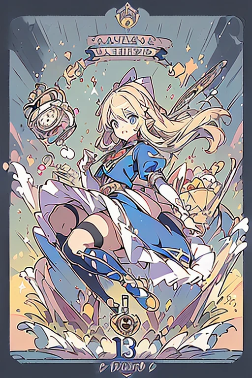 (perky chest:1.2), (pointed chest:1.2),(((Black Tunic:1.3))),(((cakes and bread in the basket),Cute and beautiful girl,Cute round face,Cute smile,with blush cheeks,Red Lip,a girl 17 years old, nsfw:1.2, beautiful body:1.3), shinny skin, BREAK, ((alice in the wonderland:1.3, cute, kawaii, lovely, funny, a girl falling down from sky:1.3, girl flying in sky:1.4, girl floating in air:1.5, rolling upskirt by wind:1.6, (with sparkling eyes and a contagious smile),open mouth, Looking at Viewer, surprised, putting hands on crotch over the skirts:1.6)), BREAK, ((floating things as follows:1.3, PlayingCards, Trump, tea cup, tea pot, tea spoons, pocket watch:1.3, lip sticks, candies:1.2, cookies, jam bottles, classical door_keys)), ((long purply_Blue dress :1.5, wearing long flaired skirt:1.3, the skirt is blowing:1.3, cute pink Apron, black stocking:1.2,garter stocking, cleavage:1.2, midriff, black shorts, black thighhighs, thigh strap, medium long platinum-blonde hair:1.2, twin tail hair:1.6, tied hair with a large ribbon), (Blue eyes, bright pupils with highlights, detailed eyes), (lying down on your back:0.7, spreading legs with rising up straight:0.7), sexy posture, fantastic colorful art, (fantasy art:1.2, wondered images:1.2), ((correct anatomy:1.5, perfect anatomy:1.3, correct hand, small foot:1.2)),